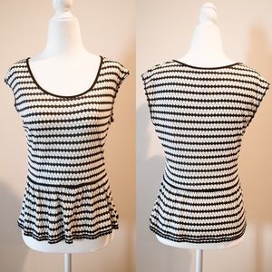Max Studio peplum top, worn once